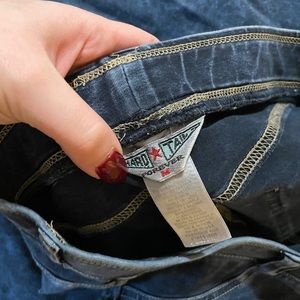 Hardtail forever denim look maxi skirt in a size medium